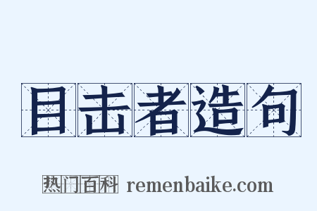 目击者造句是什么意思的图片